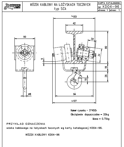 wózek kablowy KD04-96
